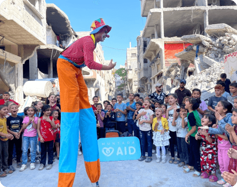 Children at Muntada Aid's PTSD support sessions in Gaza
