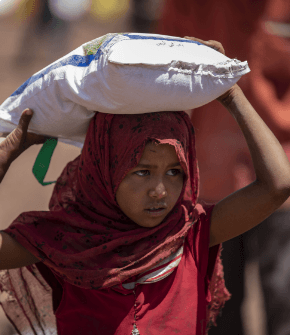 A child supported by Muntada Aid's Zakat programmes during Ramadan