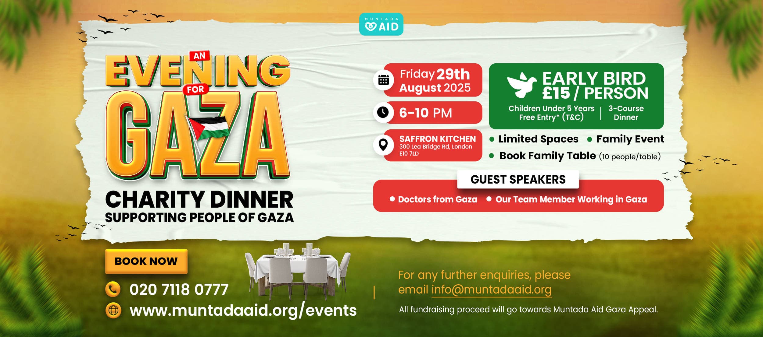 An Evening for Gaza Fundraising Dinner