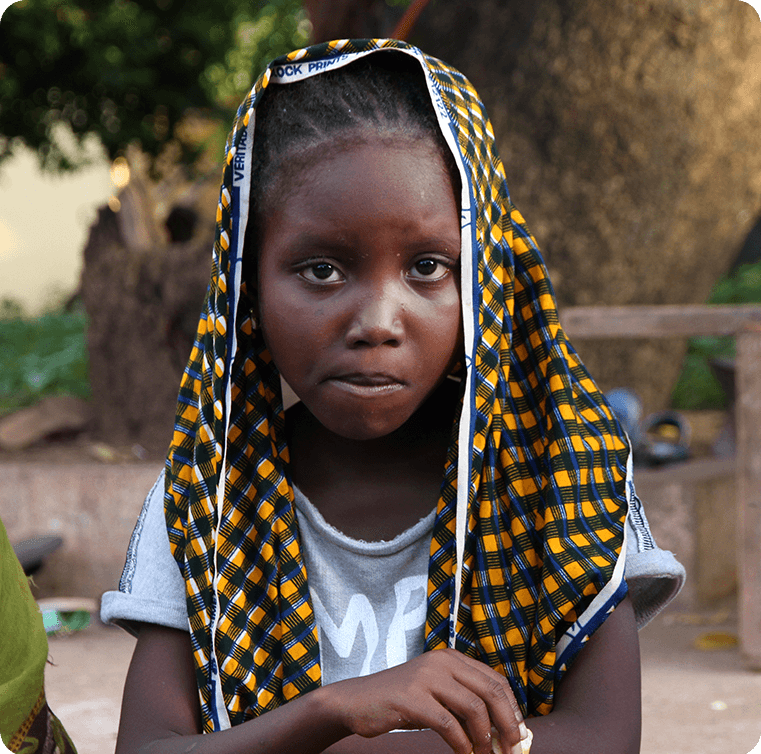 A child at the Muntada Aid supported school in Niger